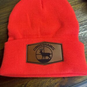Crosshairs Leather Patch Orange Beanie