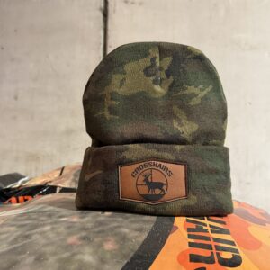 Crosshairs leather patch beanie