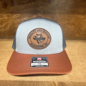 Orange/Gray Leather Patch